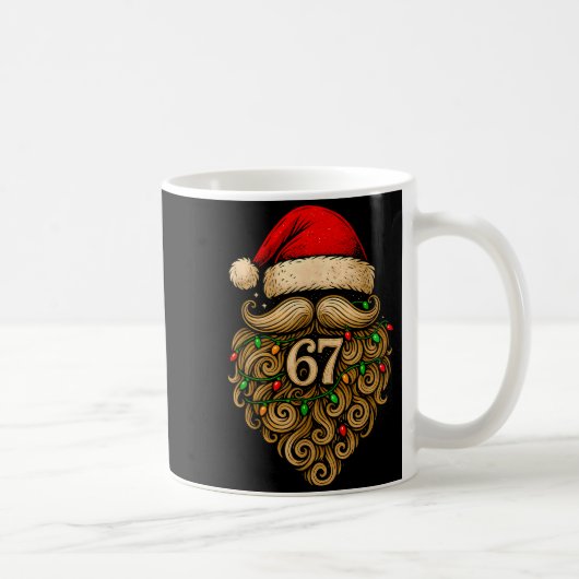 Mug Funny Six Seven 6 7 Meme Santa Beard Christmas Men (Droite)