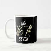 Mug Funny Six Seven Gen Alpha Slang Meme 6 7 Skeleton (Gauche)