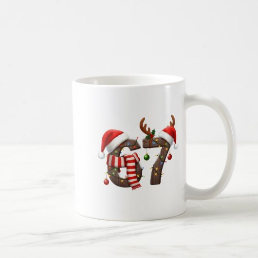 Mug Funny Six Seven Meme 6-7 Xmas 67 Christmas Lights (Droite)