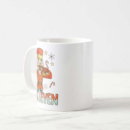 Mug Funny Six Seven Meme Christmas Nutcracker Men Wome (Devant gauche)