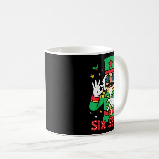 Mug Funny Six Seven Meme Christmas Nutcracker Saying 6 (Devant droit)