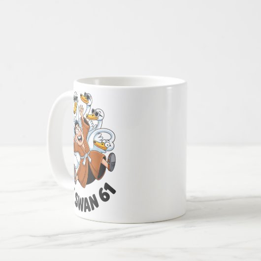 Mug Funny Six Swan 61 Meme New Gen Alpha Slang Six One (Devant gauche)
