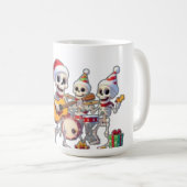 Mug Funny Skeleton Band Christmas & New Year – 3D Cart (Devant droit)