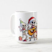 Mug Funny Skeleton Band Christmas & New Year – 3D Cart (Devant gauche)