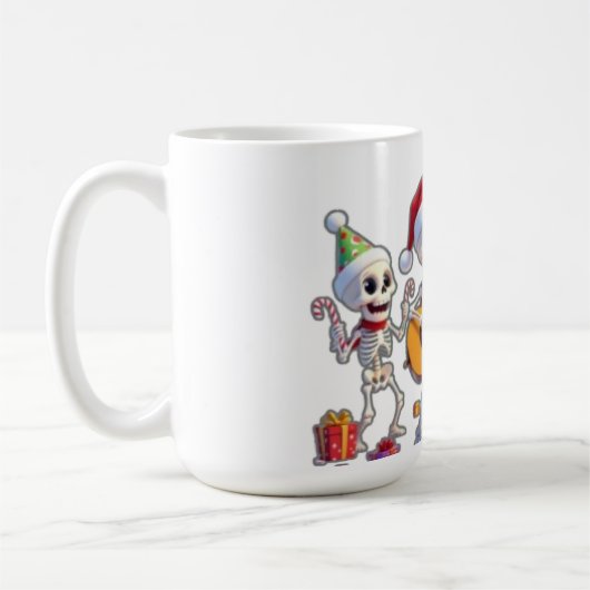 Mug Funny Skeleton Band Christmas & New Year – 3D Cart (Gauche)