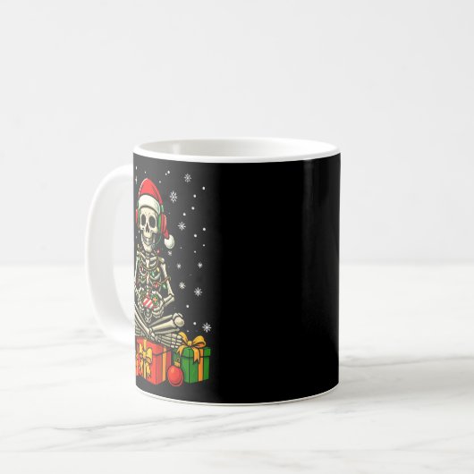 Mug Funny Skeleton Game Controller Xmas Lights Men Wom (Devant gauche)