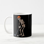 Mug Funny Skeleton Golf Player Golfer Men Dad Hallowee (Gauche)
