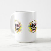 Mug **Funny Skull With Sunglasses – Cartoon Laughing S (Devant gauche)