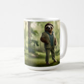 Mug Funny Sloth Golf Player, (Devant droit)