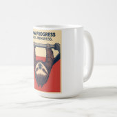 Mug Funny Sloth Gym Motivation Poster - Slow Progress  (Devant droit)