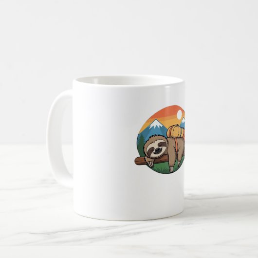 Mug Funny Sloth Hiking Classic T-Shirt_1 (Devant gauche)