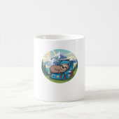 Mug Funny Sloth Hiking Oversized T-Shirt (Centre)