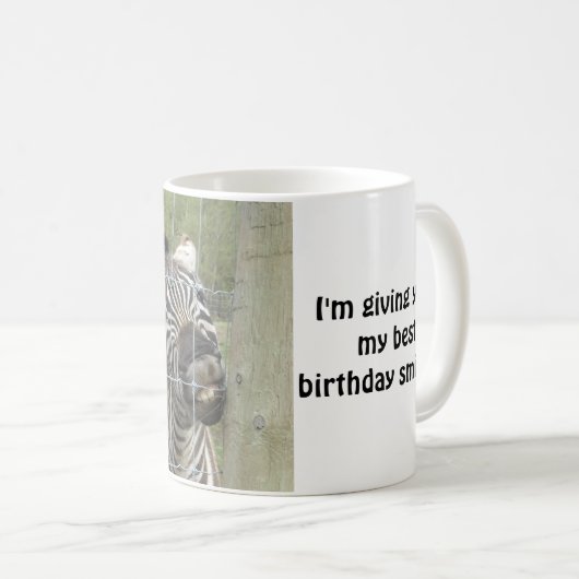 Mug Funny Smiling Zebra (Devant droit)