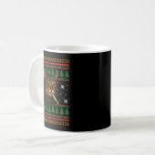 Mug Funny Smoking Cat Meme Christmas Ugly Sweater Cat (Devant gauche)