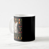 Mug Funny Smoking Cat Meme Christmas Ugly Sweaters For (Devant gauche)