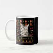 Mug Funny Smoking Cat Meme Christmas Ugly Sweaters For (Gauche)