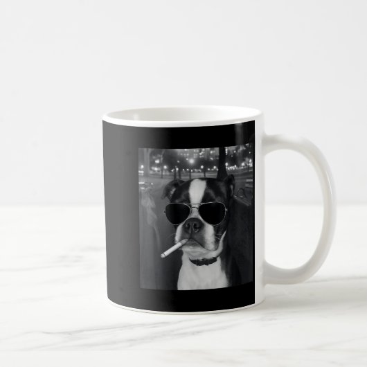 Mug Funny Smoking Dog Meme Cigarette Gen Z Meme Dog Lo (Droite)