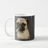 Mug Funny Smoking Pug Dog Cigarette Gen Z Meme Graphic (Gauche)