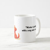Mug Funny Snowman and Dog Winter (Devant droit)