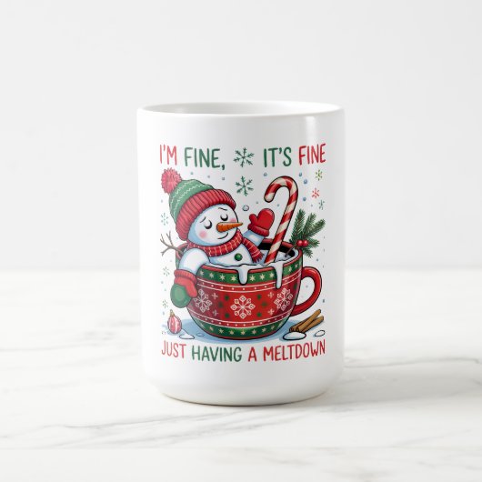 Mug-Funny Snowman Christmas Mug (Centre)