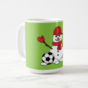Mug Funny Snowman with Soccer Ball