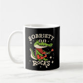 Mug Funny Sobriety Rocks, Sober Date & Custom Name (Gauche)