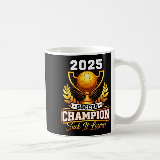 Mug Funny Soccer Champion 2025 Trophy (Droite)