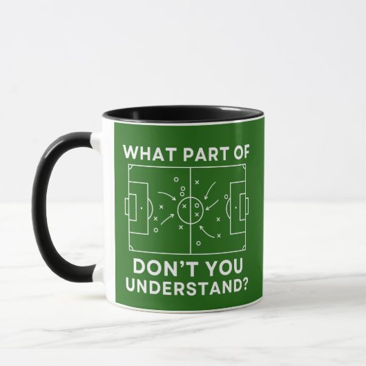 Mug Funny Soccer Coach What Part Of Tactics Diagram (Gauche)