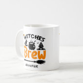 Mug Funny sorcières brasser Halloween Personnalisé (Devant gauche)