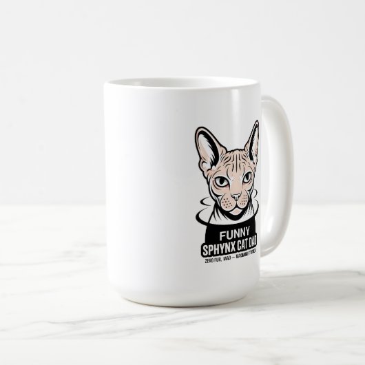 Mug Funny Sphynx Cat Dad Vector Art (Devant droit)