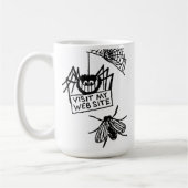 Mug Funny Spider Says Visit My Website Cartoon (Gauche)