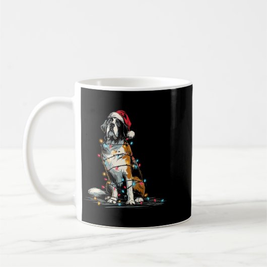 Mug Funny St. Saint Bernard Christmas Graphics Dog Lig (Gauche)