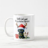 Mug Funny Still Evil Just Being Festive About It Cat C (Gauche)