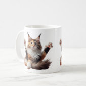 Mug Funny Stretching Maine Coon Kitten Photo (Devant gauche)
