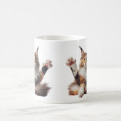 Mug Funny Stretching Maine Coon Kitten Photo (Centre)
