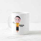 Mug Funny Study Buddy - Design de caractères crayon (Devant gauche)