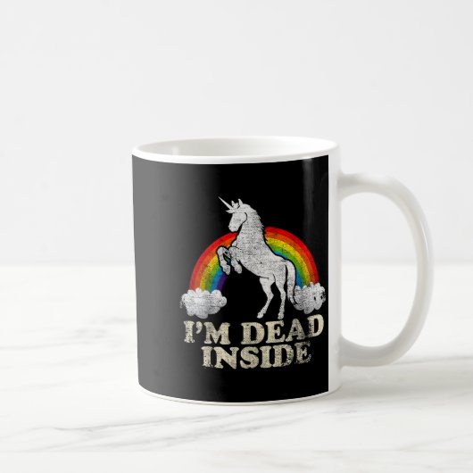 Mug Funny Stuff - Unicorn I'm Dead Inside Sarcastic De (Droite)