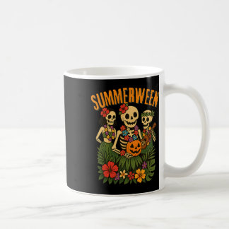 Mug Funny Summerween Skeletons Luau Party Halloween Be
