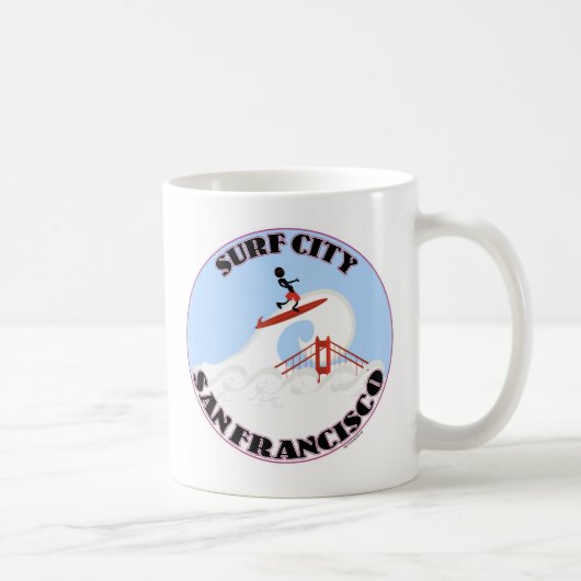 Mug Funny Surf City San Francisco (Droite)