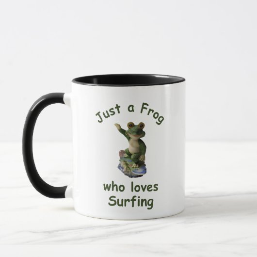 Mug Funny surf Kawai grenouille (Gauche)