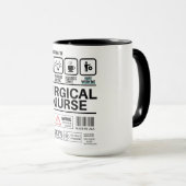 Mug Funny Surgical Nurse Handling Information (Devant droit)