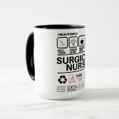 Mug Funny Surgical Nurse Handling Information (Devant gauche)