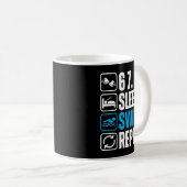 Mug Funny Swimmer 67 Sleep Swim Repeat (Devant droit)