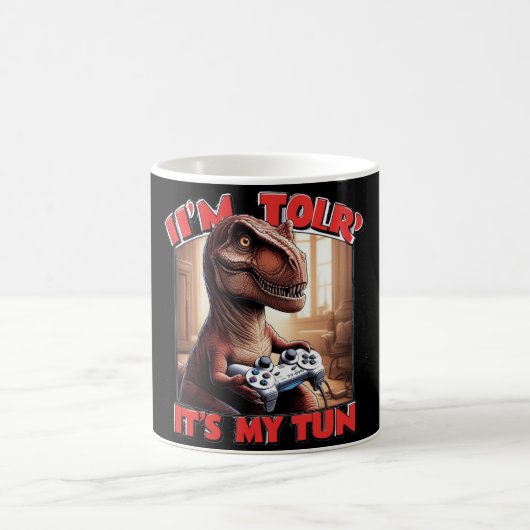 Mug Funny T-Rex Gamer Quote Design (Centre)