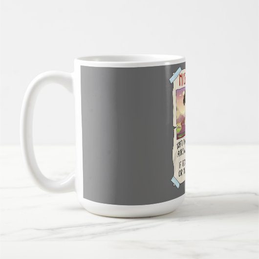 Mug Funny T Rex Tshirt, Funny Missing Pet Tee, Dinosau (Gauche)