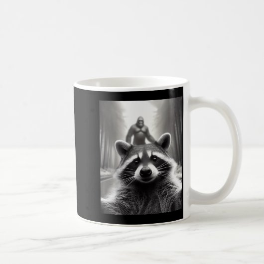 Mug Funny Tee Ed Raccoon Selfie Bigfoot Gift Mens Wome (Droite)