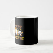 Mug Funny Teeth Thanksgiving Dentist Turkey Dental Squ (Devant gauche)