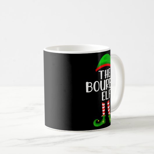 Mug Funny The Bourbon Elf Matching Family Christmas  (Devant droit)