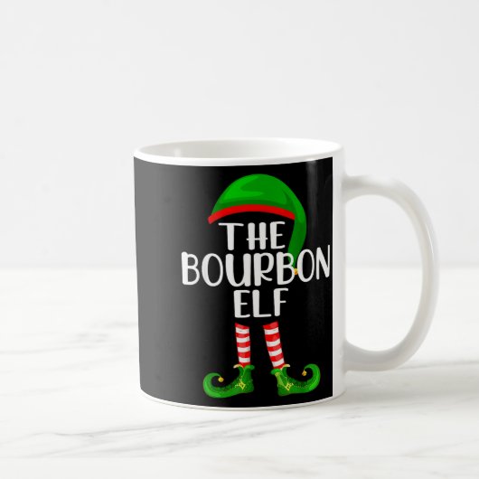 Mug Funny The Bourbon Elf Matching Family Christmas (Droite)