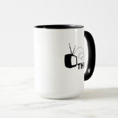 Mug Funny think thunk outside idiot box tv television (Devant droit)